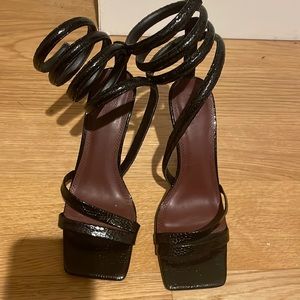 Black Strappy Sandals Heels